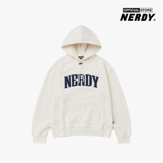 NERDY - Áo hoodie unisex phối mũ tay dài Boucle Logo Pullover PNEF23HD02-03