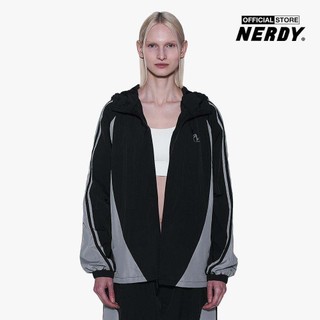 NERDY - Áo khoác unisex phối mũ Curved Block PNEF23JK02-01