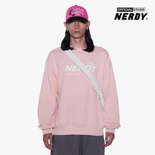NERDY - Áo sweatshirt unisex cổ tròn tay dài Stitch Logo PNEF23SW03-09