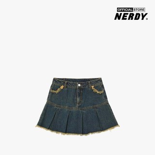NERDY - Chân váy denim mini xếp li thời trang PNEF23SK05-13