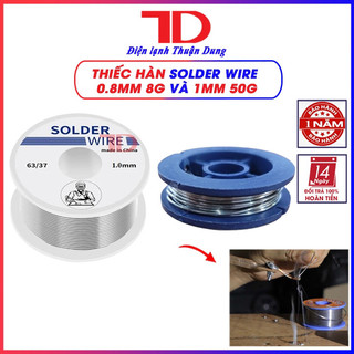 Thiếc hàn Solder Wire, cuộn thiếc hàn 0.8mm 8g và 1mm 50g, Điện Lạnh Thuận Dung
