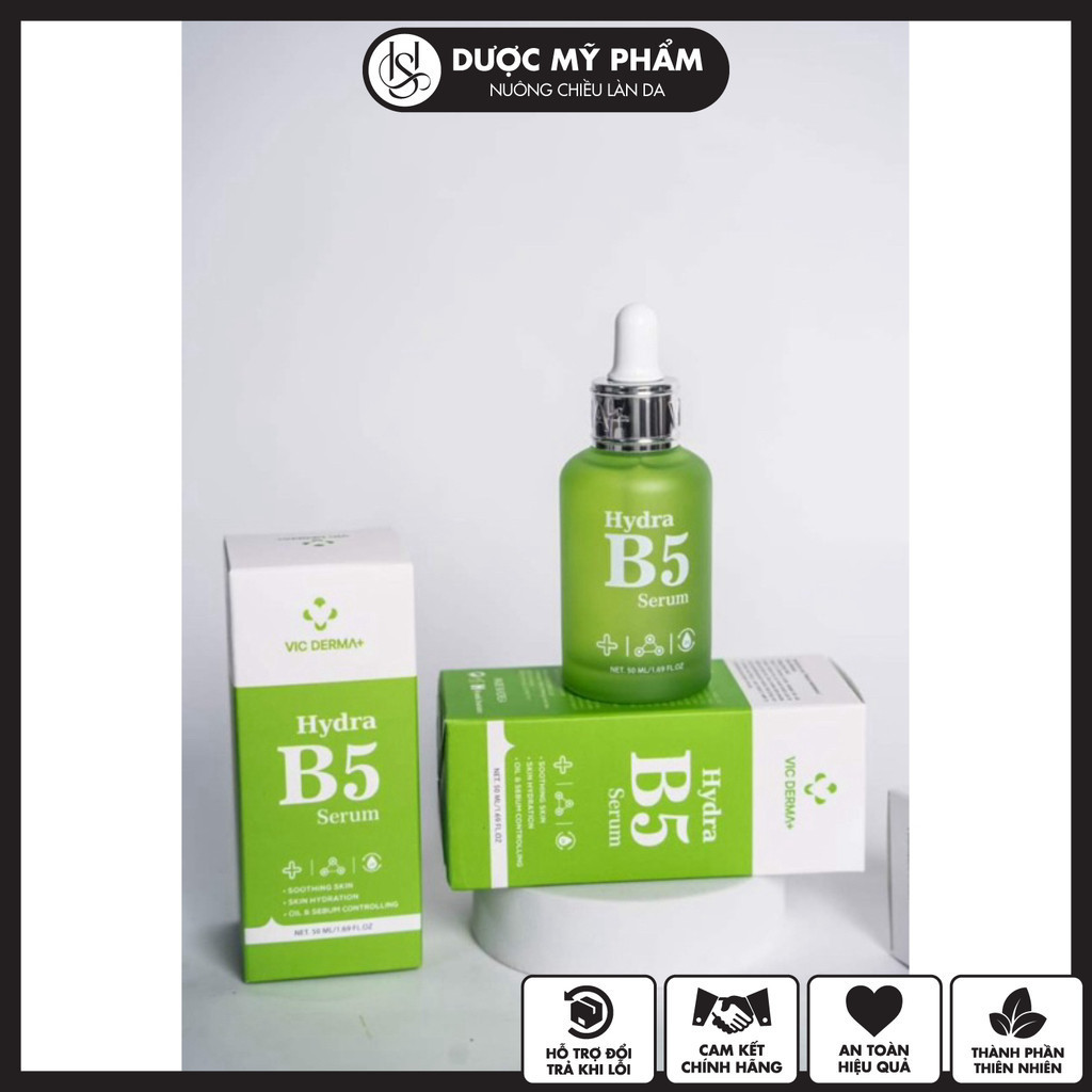 Serum dưỡng ẩm - cấp nước -phục hồi VICDERMA HA B5 B9 mẫu mới 50mL