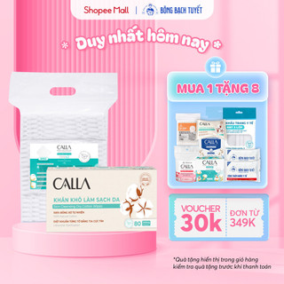 Combo làm sạch da chuyên sâu Bông Bạch Tuyết - Bông tẩy trang sạch sâu 500gr + Khăn khô làm sạch da 80 miếng/hộp