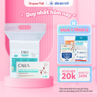 Combo làm sạch da chuyên sâu Bông Bạch Tuyết - Bông tẩy trang sạch sâu 250gr + Khăn khô làm sạch da 80 miếng
