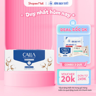 Bông tẩy trang Bông Bạch Tuyết Calla Xỏ Ngón Dạng Túi, làm sạch da 80 miếng/hộp