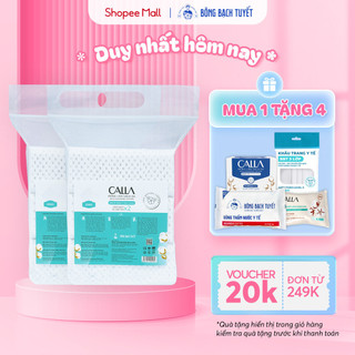 Combo 2 túi Bông tẩy trang làm sạch da Bông Bạch Tuyết Calla Sạch Sâu (250gr/túi)