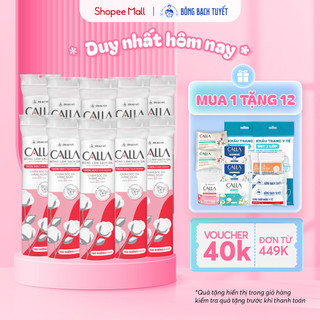 Combo 10 Gói Bông Tẩy trang làm sạch da Bông Bạch Tuyết Calla tròn mịn 150 miếng/gói
