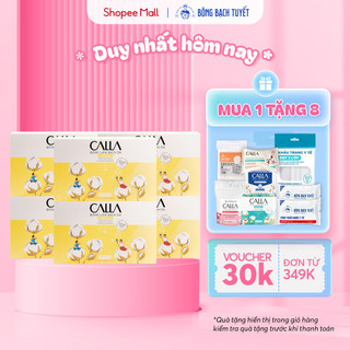 Combo 6 Hộp Bông Tẩy trang làm sạch da Calla Mềm Mịn 180 miếng/hộp