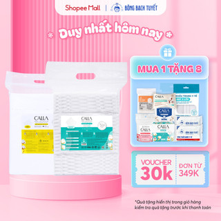 Combo 2 túi Bông tẩy trang làm sạch da Bông Bạch Tuyết Calla Sạch Sâu và Mềm Mịn (500gr/túi)
