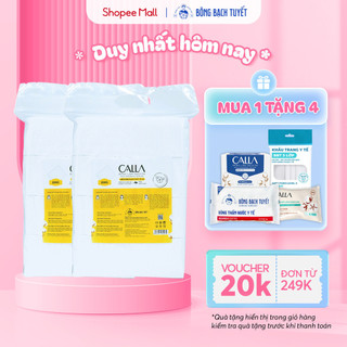 Combo 2 túi Bông tẩy trang làm sạch da Bông Bạch Tuyết Calla mềm mịn (250gr/túi)