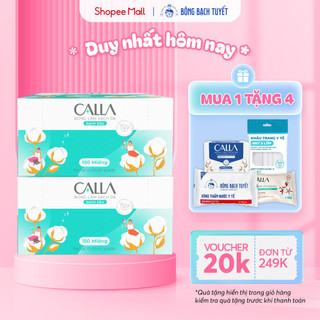 Combo 2 Hộp Bông Tẩy trang làm sạch da Calla Sạch Sâu 150 miếng/hộp