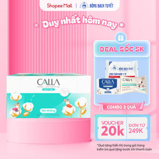 Bông tẩy trang làm sạch da Bông Bạch Tuyết Calla Sạch Sâu 150 miếng/hộp