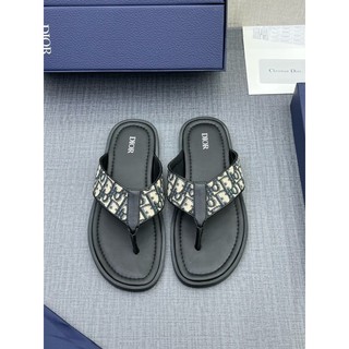 [ Hàng Nhập ] Dép tông xỏ ngón Dior họa tiết monogram check quai LA on web fullbox bill thẻ