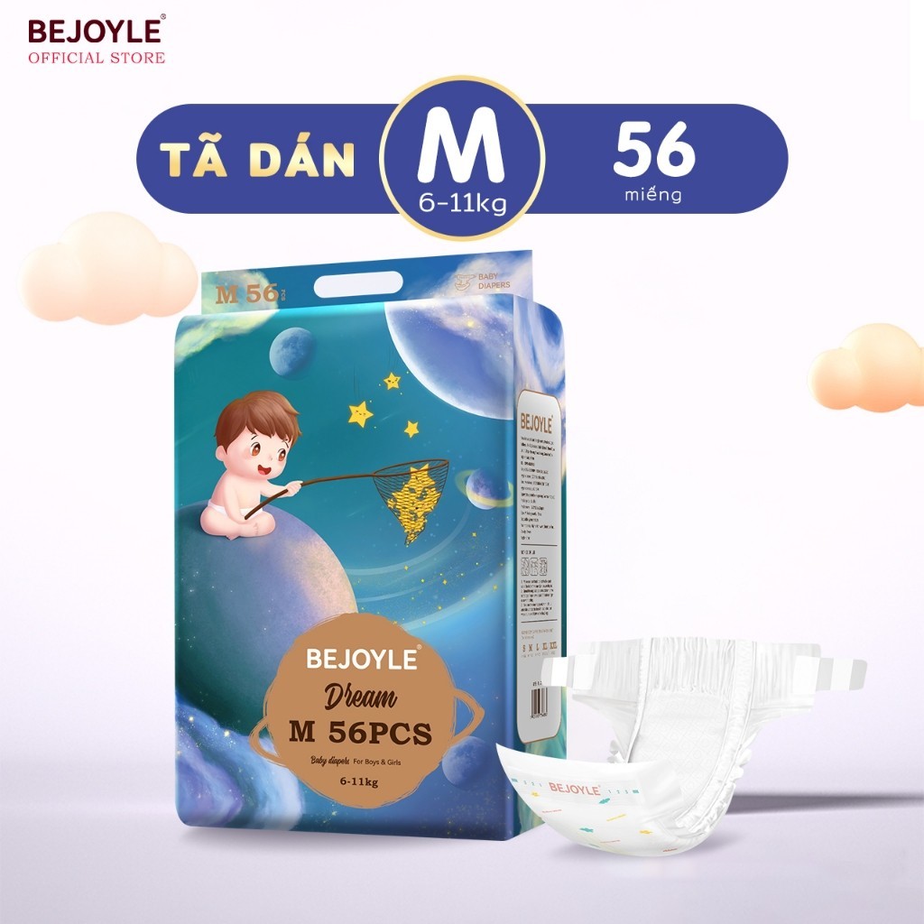 Tã/Bỉm Dán/Quần Bejoyle hữu cơ cao cấp mỏng mềm mịn chống hăm S/M56/L/XL/XXL/XXXL