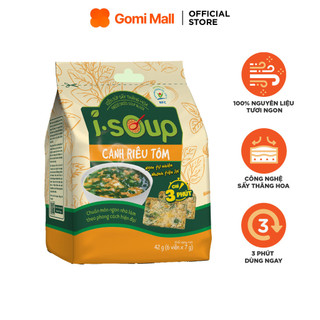 Canh Riêu Tôm Ăn Liền Isoup 42g Túi 06 viên Gomi Flagship