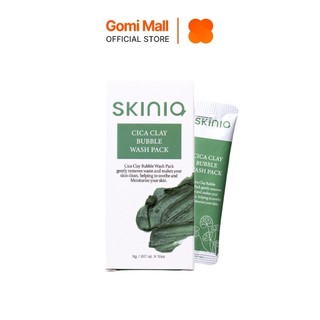 Mặt nạ đất sét sủi bọt làm sạch sâu Skinia Cica Clay Bubble Wash Pack 50g GomiMall