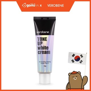 Kem nâng tone da trắng hồng tự nhiên verobene tone up white cream 50g