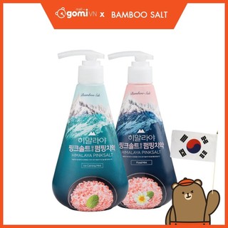 Kem Đánh Răng Vòi Bơm Cao Cấp Chứa Muối Hồng Bamboo Salt Himalaya PinkSalt 285g GomiMall