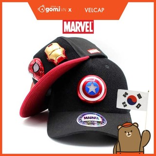 Nón Lưỡi Trai Trẻ Em MARVEL Velcap + Đèn LED Gắn Mũ GomiMall