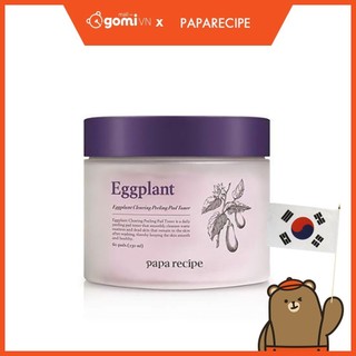Bông Rửa Mặt Chiết Xuất Cà Tím PAPARECIPE Eggplant Clearing Peeling Pad Toner GomiMall