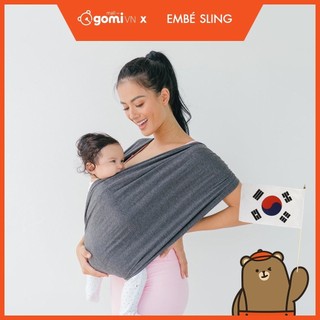 Địu Em Bé Cao Cấp Dành cho bé từ 0-24 Tháng Tuổi Co Giãn Mềm Mại EmBé Sling FLEX GomiMall