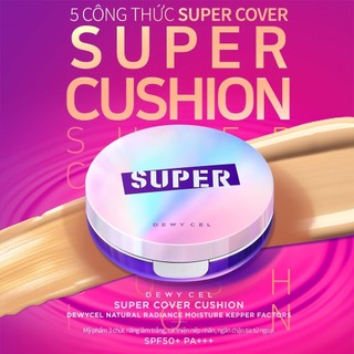 Combo Phấn Nước Siêu Che Phủ DewyCel Super Cover Cushion (+1 Refill)