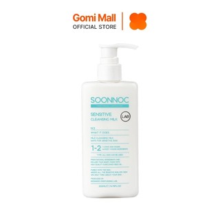 Tẩy Trang Cho Da Nhạy Cảm Dạng Sữa Dịu Nhẹ Sạch Lỗ Chân Lông Soonnoc Sensitive Cleansing Milk GomiMall