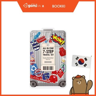 Bộ Dưỡng Da 7 Món Du Lịch Dạng Gói Chăm Sóc Toàn Thân Tiện Lợi, An Toàn Bookki All in one 7-Step Travel Kit GomiStore