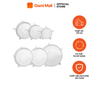Set 6 Nắp Đậy Silicone An Toàn Đa Năng LIVING CREATOR Silicone GomiMall