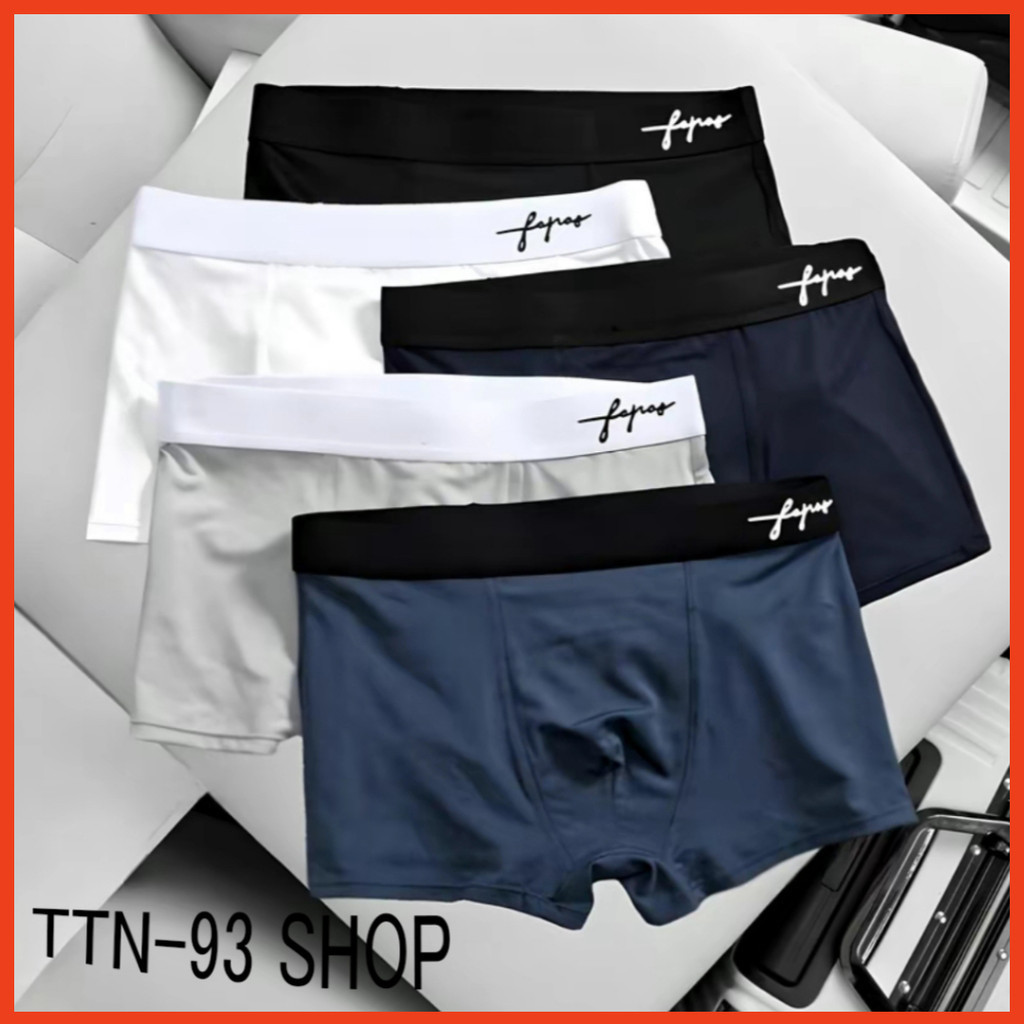 [Giá sốc] Combo 5 quần in chữ ký sịp boxer nam cao cấp, chất thun lạnh, form đẹp, hàng loại 1
