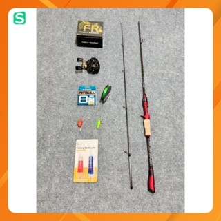 Combo Cần Lure Bọ Cạp Đỏ & Máy Ngang FR200 tặng  Dây pe + 2 mồi & Dầu Bảo Dưỡng