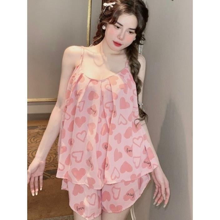 Bộ pijama mặc cho nữ,áo dây sexy ,Đồ bộ mặc nhà dễ thương,sét bộ pijama mặc trong nhà