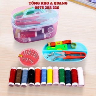Hộp kim chỉ đa năng loại 55 món , bộ kim chỉ may vá đa năng , bộ kim chỉ 55món dùng trong may vá kèm hộp đựng trong suốt