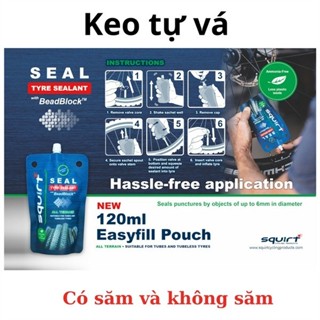 Keo tự vá Squirt SEAL 120ml Dành cho lốp xe đạp không săm và có săm công nghệ BeadBlock