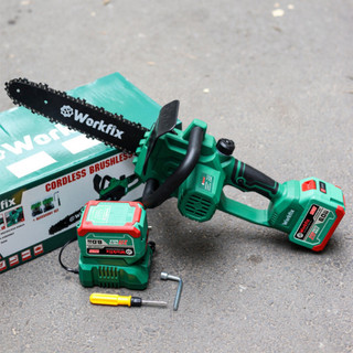 Máy cưa xích pin, máy mài pin workfix wf-cs12bl - cắt gỗ động cơ không chổi than rubyq rubyq