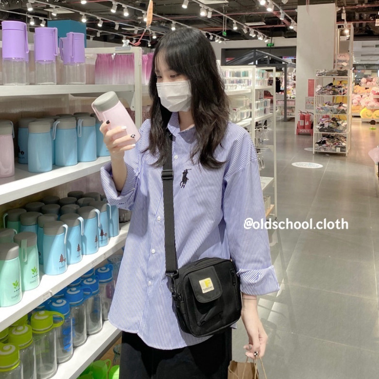 Sơ Mi Nam Nữ Kẻ Xanh Ngựa Thêu Form UNISEX Dễ Mặc Dễ Phối Đồ Chất LANH Siêu Mịn Không Nhăn Siêu Mát Mẫu Sơ Mi HOT 2024 | BigBuy360 - bigbuy360.vn