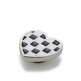 Phụ kiện Jibbitz™ Charm Silver Checkerboard Heart