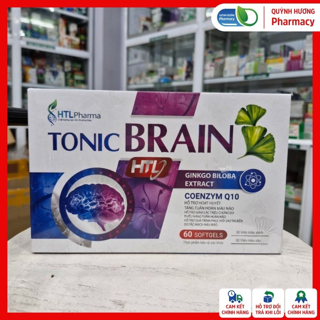 Viên uống TONIC BRAIN HTL phát triển tuần hoàn náo bộ, nâng cao cải thiện trí nhớ tốt