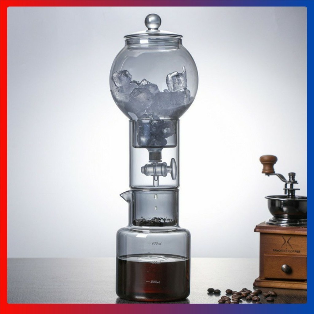 Bộ pha cà phê trà đá lạnh trực tiếp độc đáo Cold Brew Coffee Ice Drop Hanrui VN 600ml 10.5cm Kitchen
