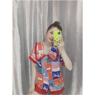 Đồ Bộ Tiểu Thư Đùi Hình Dễ Thương