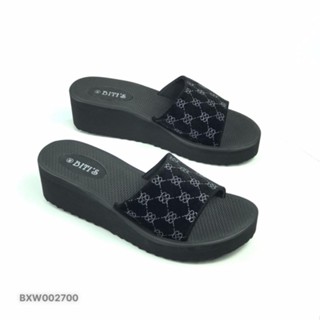 Dép lê nữ size 35-39 quai nhung in hoa kim tuyến bản ngang đế xuồng xốp siêu nhẹ cao 4-5cm BXW002700