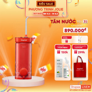 [Phương Trinh Jolie x Lazychef] Máy Tăm Nước xách tay Mini Lazychef LC-01TN - Tăm Nước lau chùi 3 chế độ, rửa cho sạch