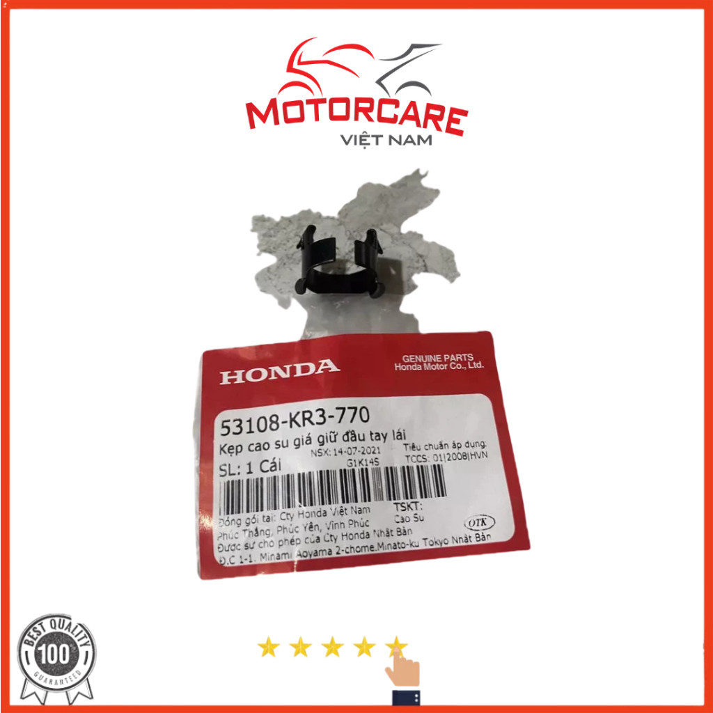 Kẹp cao su giá giữ đầu tay lái dùng chung nhiều dòng xe (53108-KR3-770)