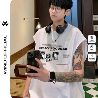 Áo ba lỗ unisex WIND form rộng sát nách QUÀ TẶNG tanktop thời trang nam nữ oversize