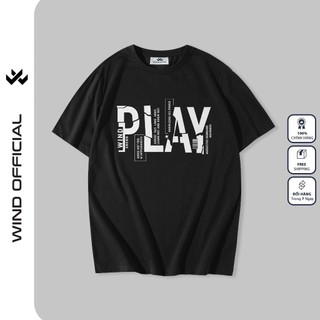 Áo thun tay lỡ WIND unisex form rộng PLAY 65% cotton thời trang nam nữ oversize ulzzang