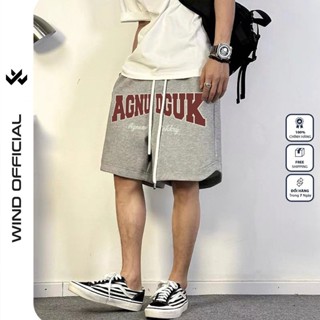 Quần short thun nam nữ WIND unisex ống rộng Thánh AGNI đùi lửng ngố thời trang mặc nhà
