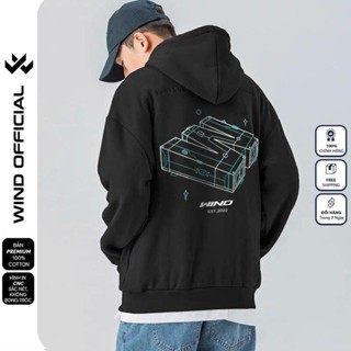 Áo khoác zip WIND 3D ZIP form rộng Unisex Hoodie dây kéo nỉ bông thơi trang nam nữ oversize áo khoác chống nắng mùa hè