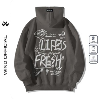  Áo hoodie form rộng LIFE WIND Clothing Unisex thời trang nam nữ oversize áo khoác chống nắng mùa hè 
