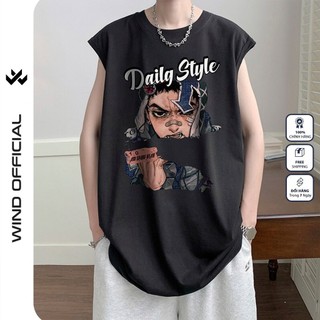 Áo ba lỗ unisex WIND form rộng sát nách DAILY tanktop thời trang nam nữ oversize