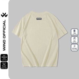 Áo phông tay lỡ cotton 100% WIND bản Premium unisex form rộng Trơn nam nữ oversize